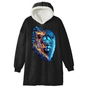 Lion On Fire Cool Graphic Hooded Wearable Blanket