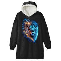 Lion On Fire Cool Graphic Hooded Wearable Blanket