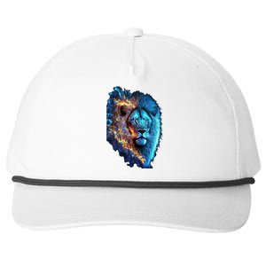 Lion On Fire Cool Graphic Snapback Five-Panel Rope Hat