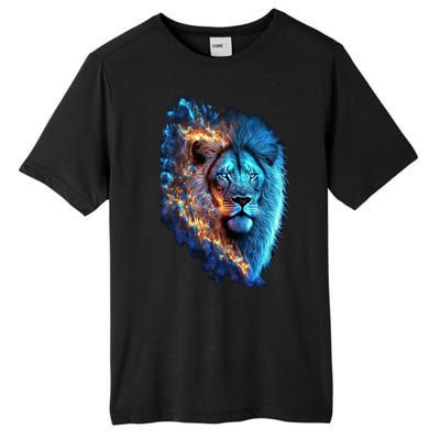 Lion On Fire Cool Graphic Tall Fusion ChromaSoft Performance T-Shirt