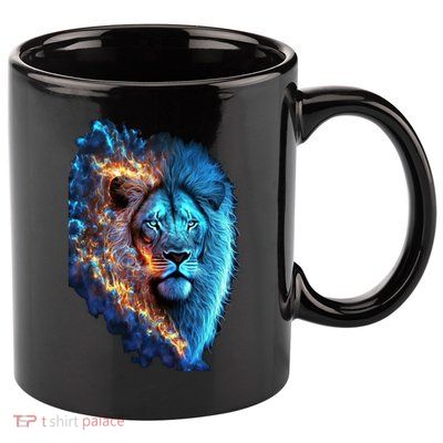 Lion On Fire Cool Graphic 11oz C Handle Ceramic Mug