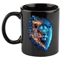 Lion On Fire Cool Graphic 11oz C Handle Ceramic Mug
