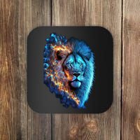 Lion On Fire Cool Graphic Coaster