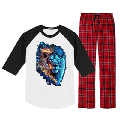 Lion On Fire Cool Graphic Raglan Sleeve Pajama Set