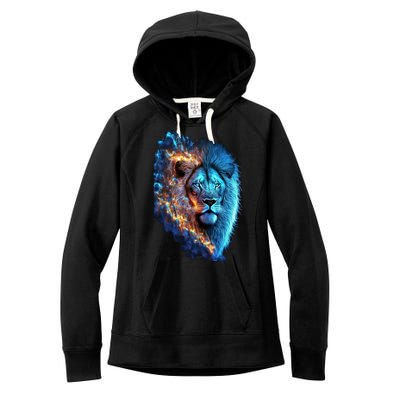 Lion On Fire Cool Graphic Women's Fleece Hoodie