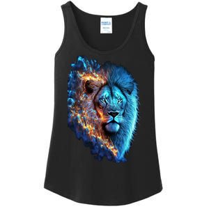 Lion On Fire Cool Graphic Ladies Essential Tank