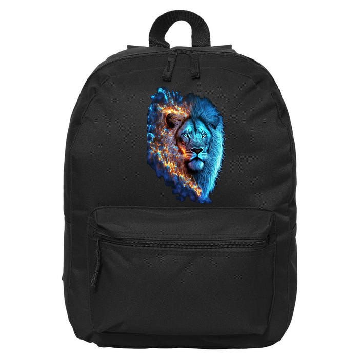 Lion On Fire Cool Graphic 16 in Basic Backpack