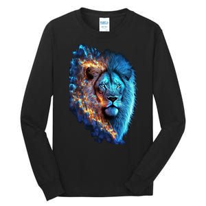 Lion On Fire Cool Graphic Tall Long Sleeve T-Shirt