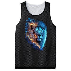 Lion On Fire Cool Graphic Mesh Reversible Basketball Jersey Tank