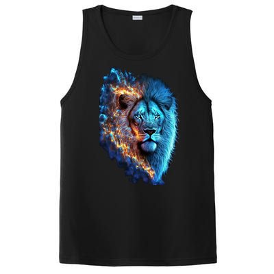 Lion On Fire Cool Graphic PosiCharge Competitor Tank