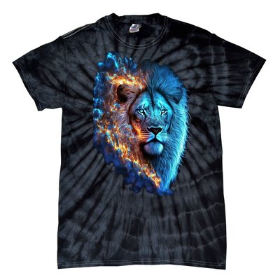 Lion On Fire Cool Graphic Tie-Dye T-Shirt