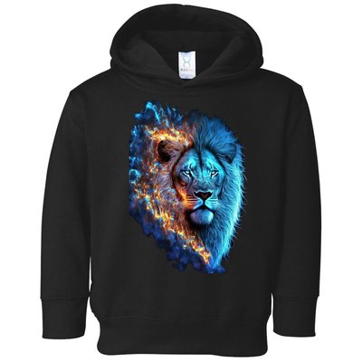 Lion On Fire Cool Graphic Toddler Hoodie
