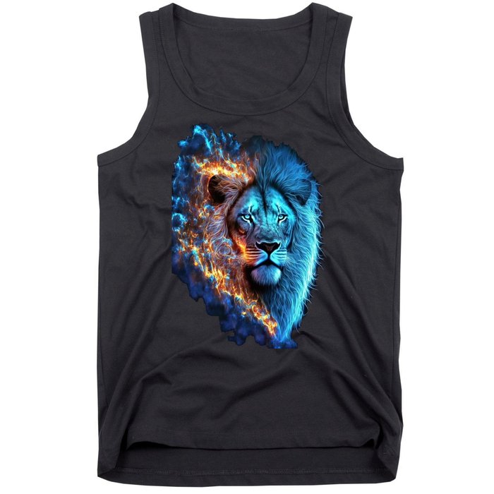 Lion On Fire Cool Graphic Tank Top