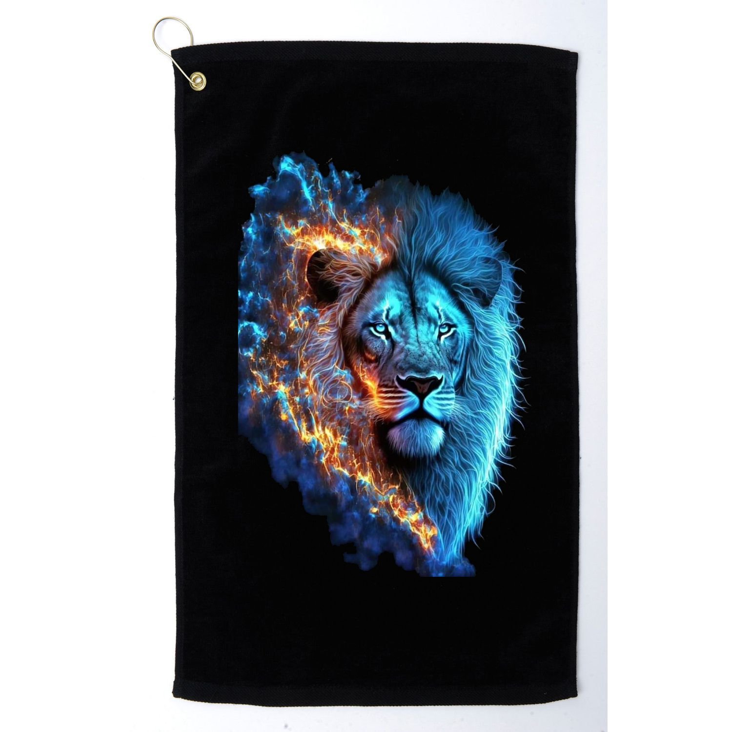 Lion On Fire Cool Graphic Golf Towel