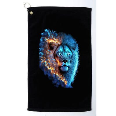 Lion On Fire Cool Graphic Platinum Collection Golf Towel