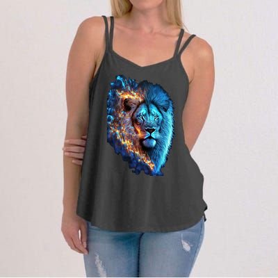 Lion On Fire Cool Graphic Women's Strappy Tank