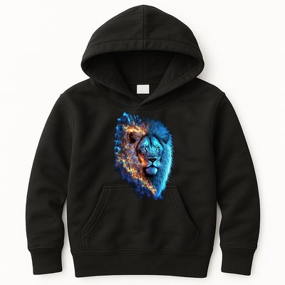 Lion On Fire Cool Graphic Kids Hoodie