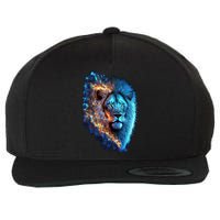 Lion On Fire Cool Graphic Wool Snapback Cap