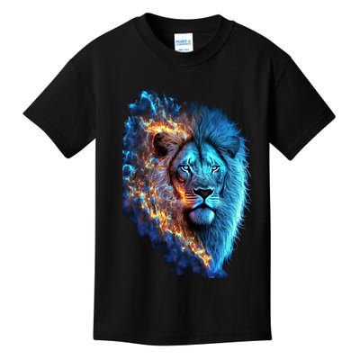 Lion On Fire Cool Graphic Kids T-Shirt