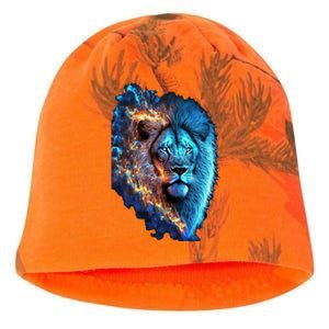 Lion On Fire Cool Graphic Kati - Camo Knit Beanie