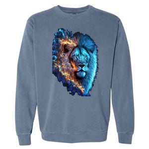 Lion On Fire Cool Graphic Garment-Dyed Sweatshirt