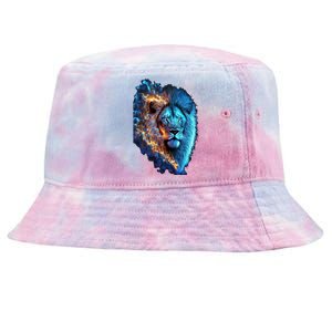 Lion On Fire Cool Graphic Tie-Dyed Bucket Hat