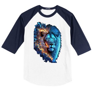 Lion On Fire Cool Graphic Baseball Sleeve Shirt