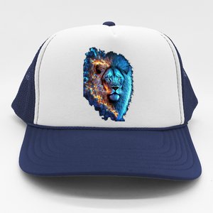 Lion On Fire Cool Graphic Trucker Hat