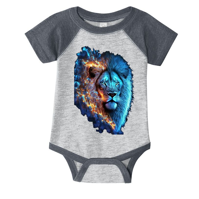 Lion On Fire Cool Graphic Infant Baby Jersey Bodysuit