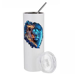 Lion On Fire Cool Graphic Stainless Steel Tumbler