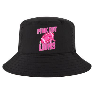 Lions Out Football Tackle Breast Cancer Cool Comfort Performance Bucket Hat
