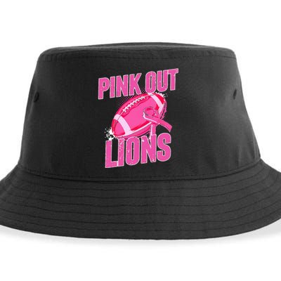 Lions Out Football Tackle Breast Cancer Sustainable Bucket Hat