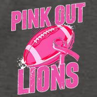 Lions Out Football Tackle Breast Cancer Vector Backpack