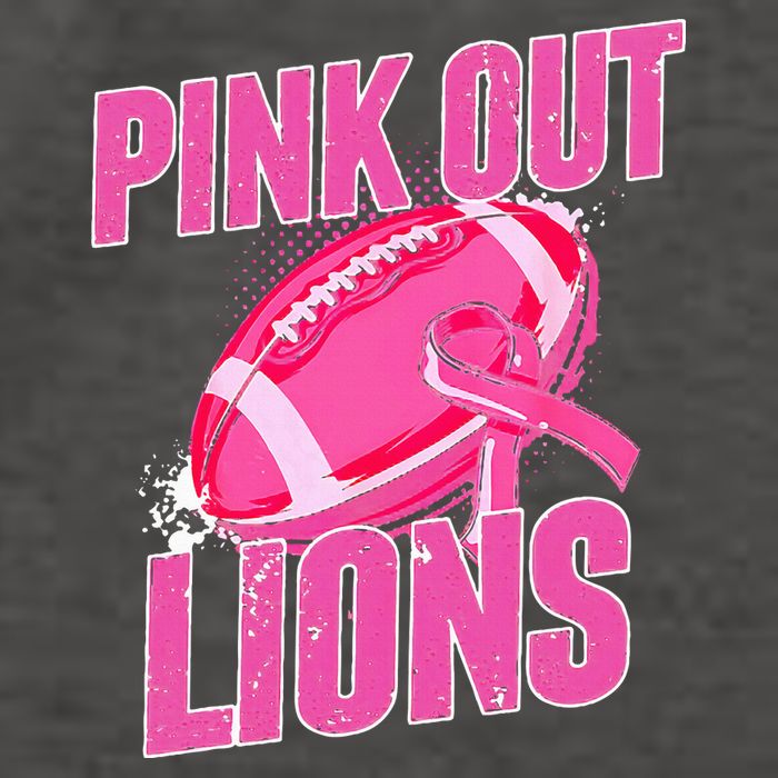 Lions Out Football Tackle Breast Cancer Vector Backpack