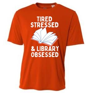 Library Obsessed Funny Library Librarian Gift Cooling Performance Crew T-Shirt