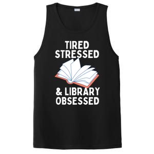 Library Obsessed Funny Library Librarian Gift PosiCharge Competitor Tank