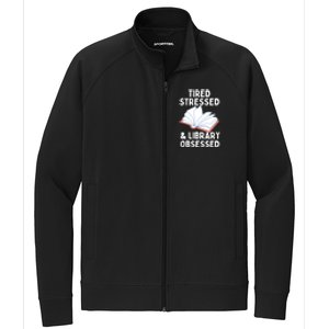 Library Obsessed Funny Library Librarian Gift Stretch Full-Zip Cadet Jacket