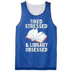 Library Obsessed Funny Library Librarian Gift Mesh Reversible Basketball Jersey Tank