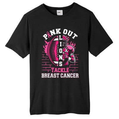 Lions Out Football Tackle Breast Cancer Tall Fusion ChromaSoft Performance T-Shirt