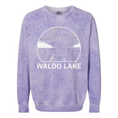 Lake Oregon Funny Fishing Camping Summer Gift Colorblast Crewneck Sweatshirt