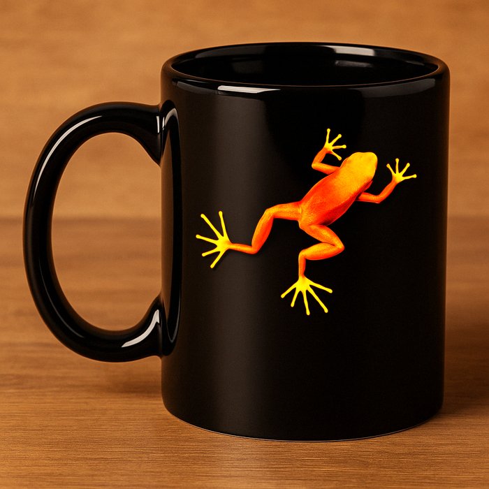 Little Orange Frog 11oz C Handle Ceramic Mug