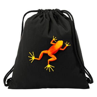 Little Orange Frog Drawstring Bag