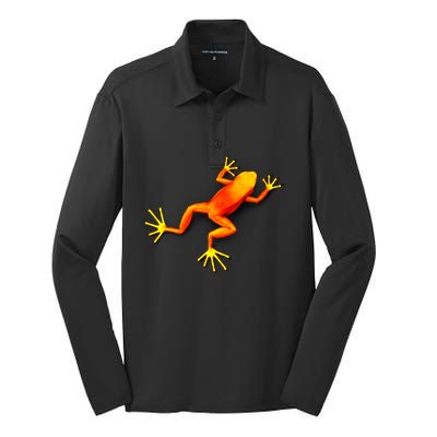 Little Orange Frog Silk Touch Performance Long Sleeve Polo