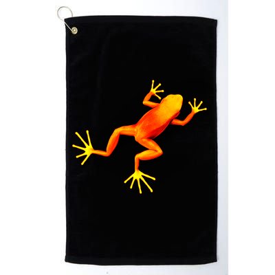 Little Orange Frog Golf Towel