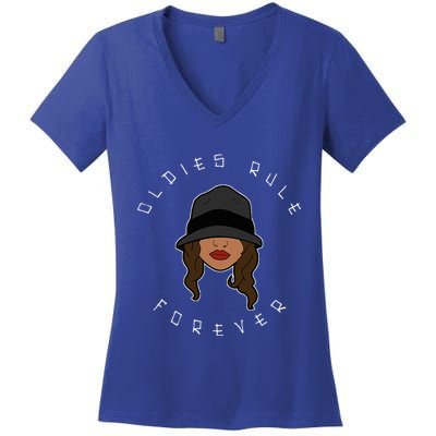 Lowrider Oldies Forever Chola Og Women's V-Neck T-Shirt