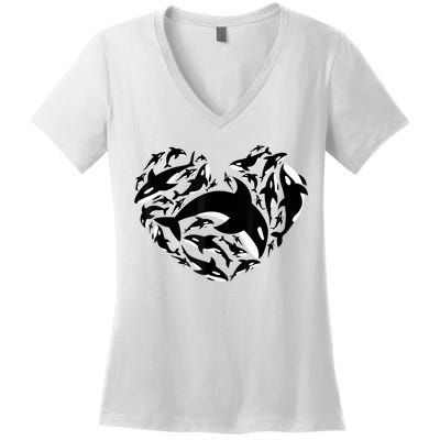 Love Orca Gifts Killer Whale Women's V-Neck T-Shirt