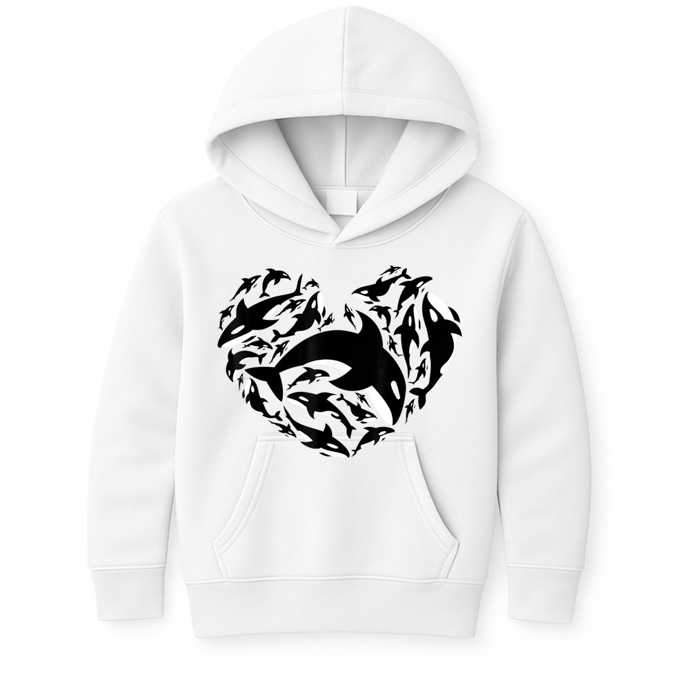 Love Orca Gifts Killer Whale Kids Hoodie