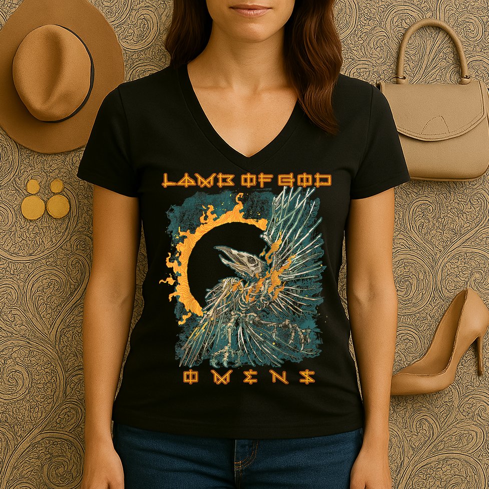 Lamb Of God – Omens Birdbox Women's V-Neck T-Shirt
