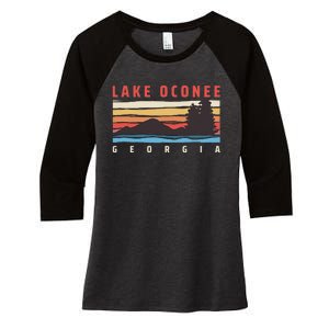 Lake Oconee Georgia Women's Tri-Blend 3/4-Sleeve Raglan Shirt