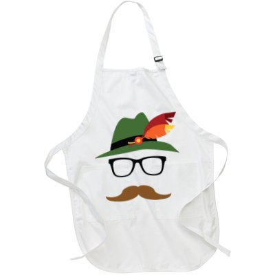 Lederhosen Oktoberfest German Face Glasses Halloween Costume Apron